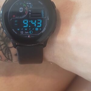 Galaxy Smartwatch with Black Band